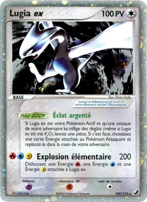 Lugia ex · EX Forces Cachées n°105