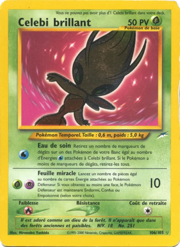 Celebi brillant · Neo Destiny n°106