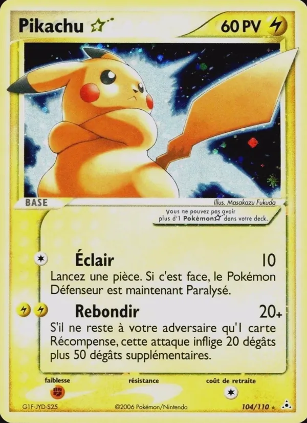 Pikachu ☆ · EX Fantômes Holon n°104